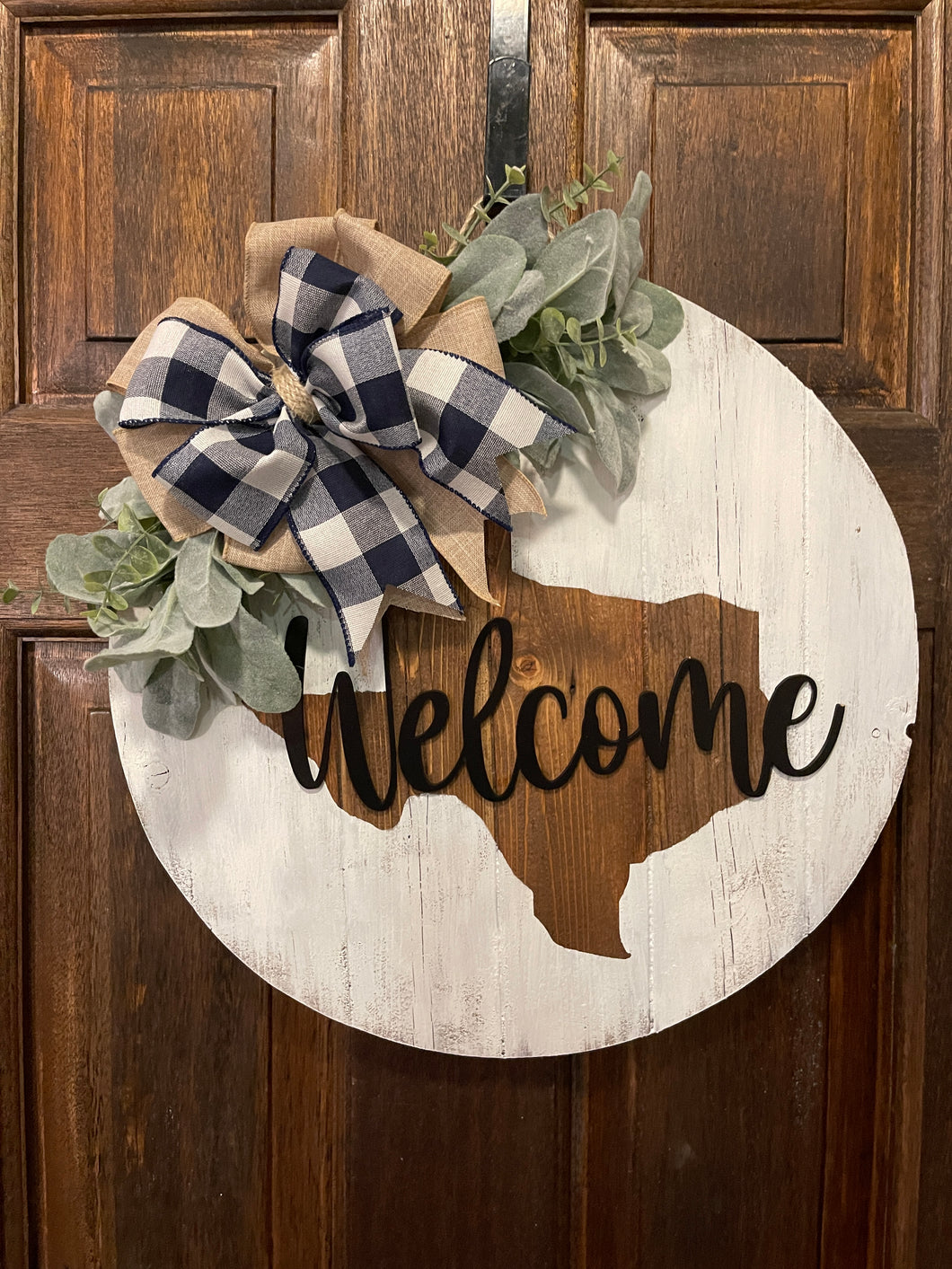 Rustic Welcome Texas Door Hanger