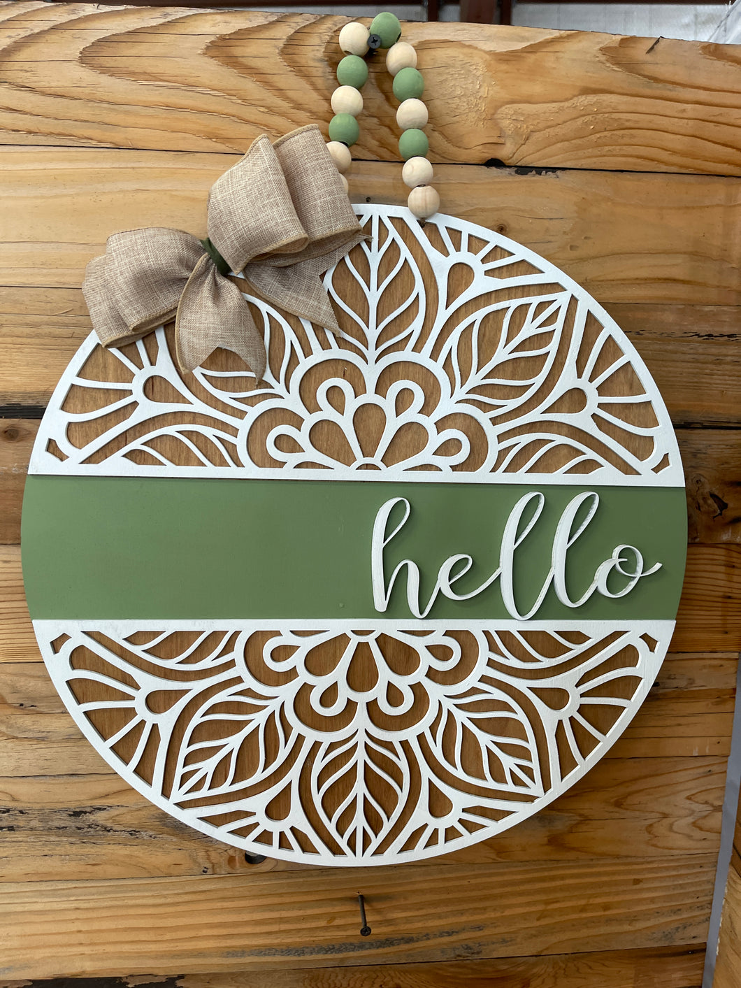 Spring Boho Door Hanger
